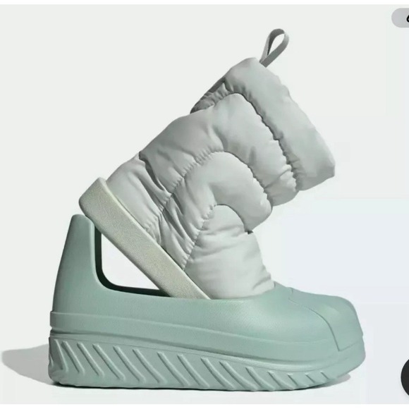 adidas Adifom Superstar Winter Boot‎ Linen Green IG2161 8.5 Womens NEW - Picture 1 of 10